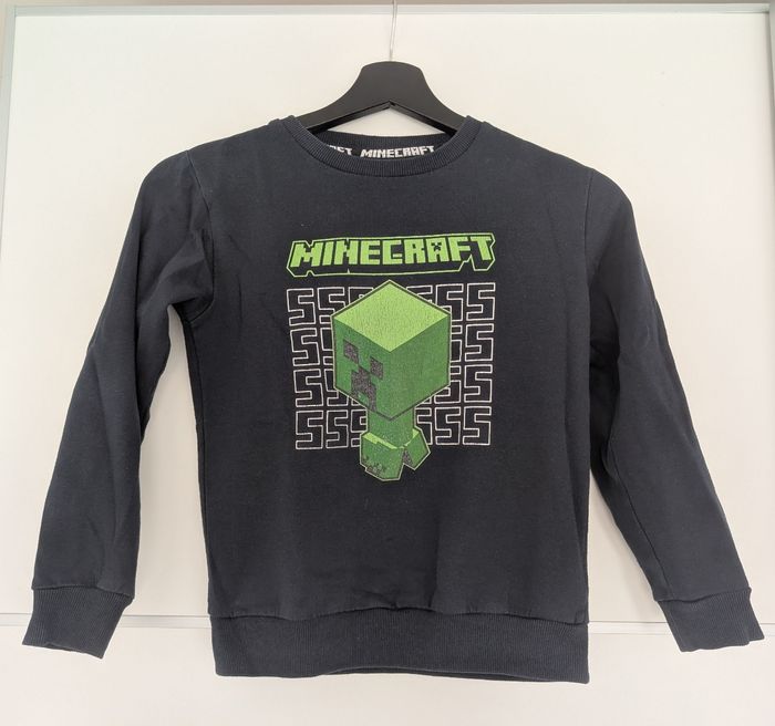 Sweat Minecraft Creeper marine Taille 8 Ans