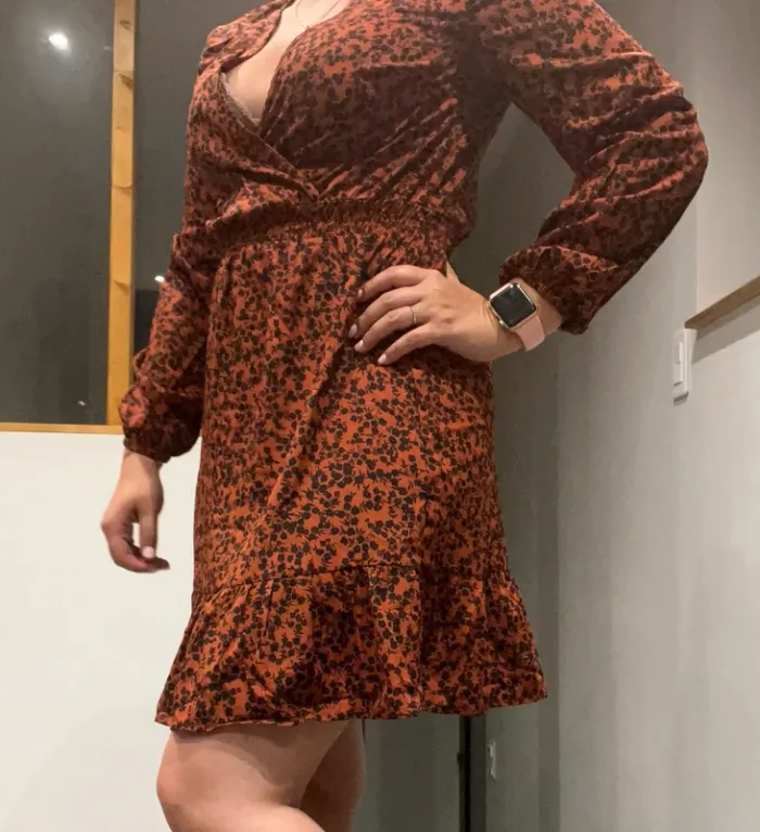 Robe H&m marron et noir - photo numéro 3
