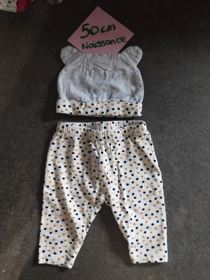 Ensemble bonnet + pantalon 50/56