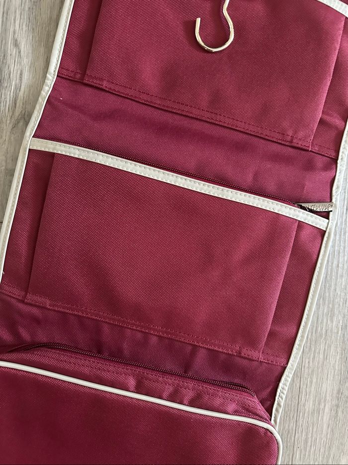 Trousse de toilette pliable bordeaux Interlude Vintage - photo numéro 5
