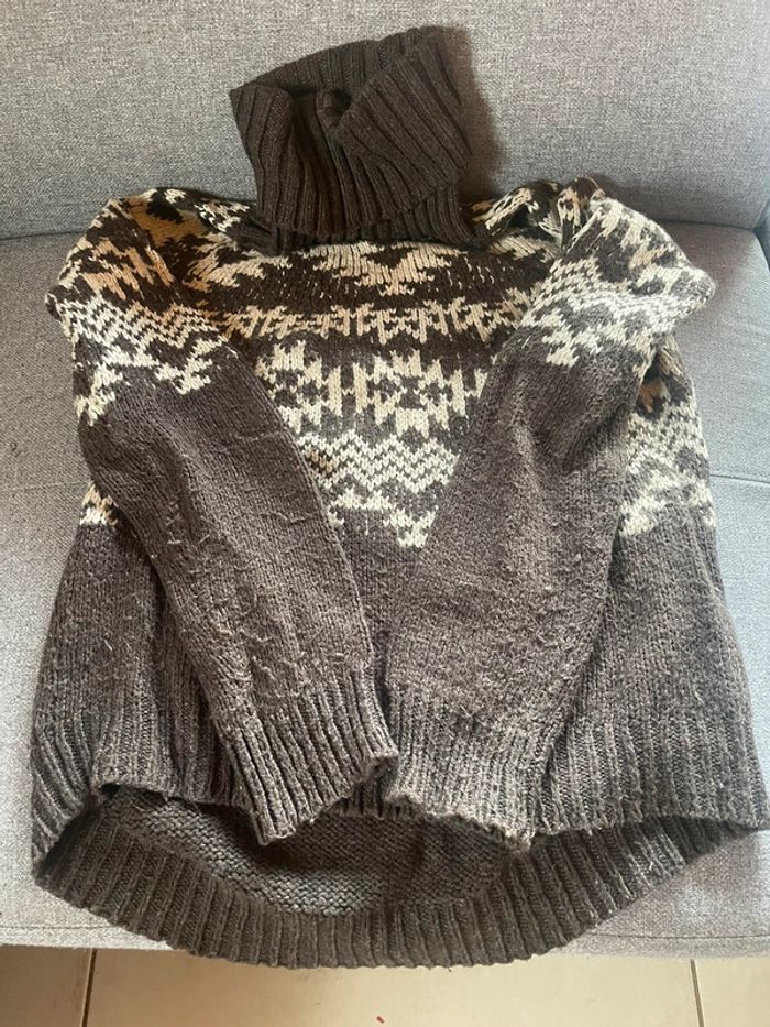 Gris pull col roulé - photo numéro 2