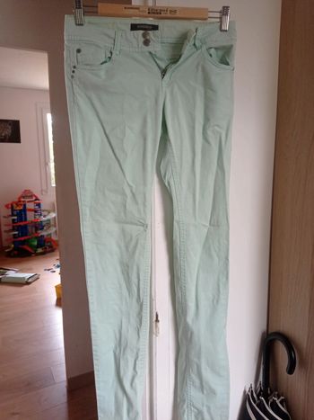 Pantalon vert menthe 36