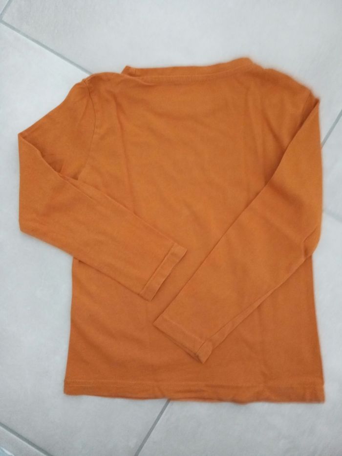 Tee-shirt in extenso orange , manches longues - photo numéro 3