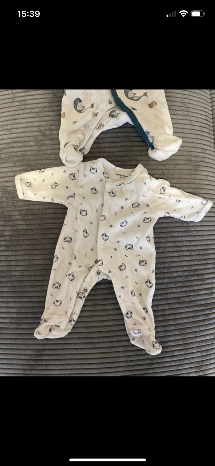 Lot 2 pyjamas tallle naissance - photo numéro 2