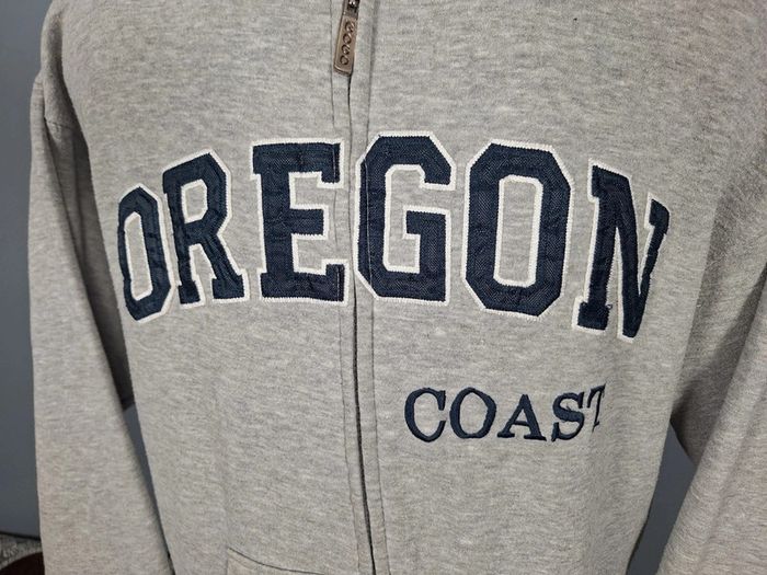 sweat a capuche full zip / Hoodie / homme taille L / gris  - brodé / oregon coast (379) - photo numéro 4