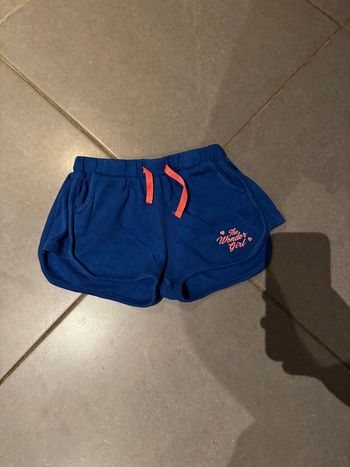 Short / Bermuda souple - LH - The wonder girl / Coeur - Bleu marine - 6 ans