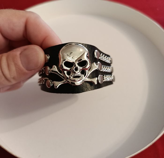 Bracelet gothique tête de mort - photo numéro 6