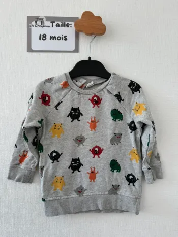 Pull gris - taille 18 mois 🌼