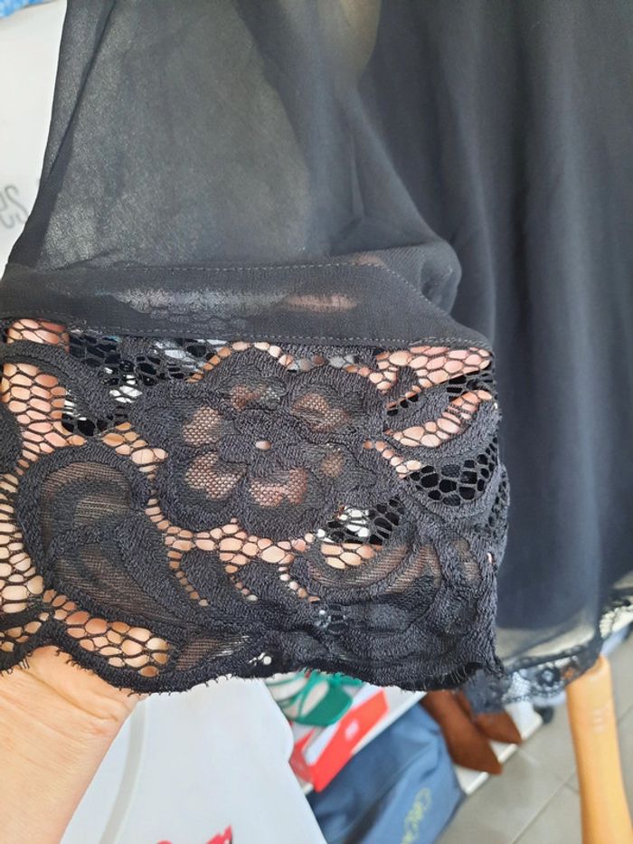 Blouse noire avec dentelle 40 ORSAY # lora11femme40 - photo numéro 6