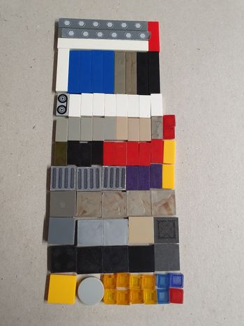 Lot de 79 plaquettes lisses multicouleur