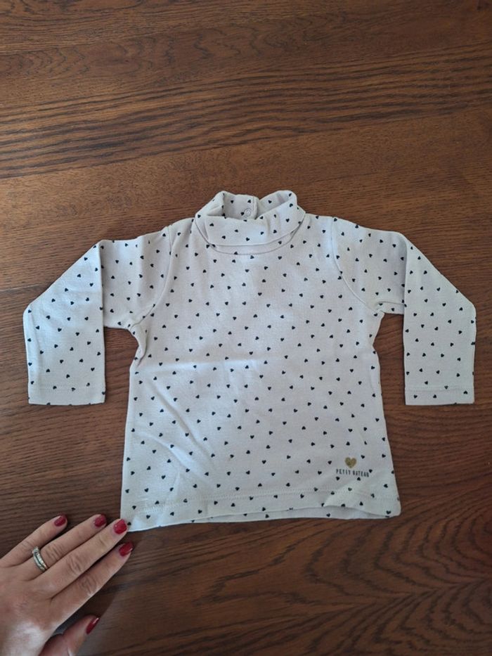 Tee Shirt Manches Longues cœur 6 mois