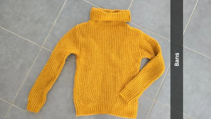 Pull chaud moutarde