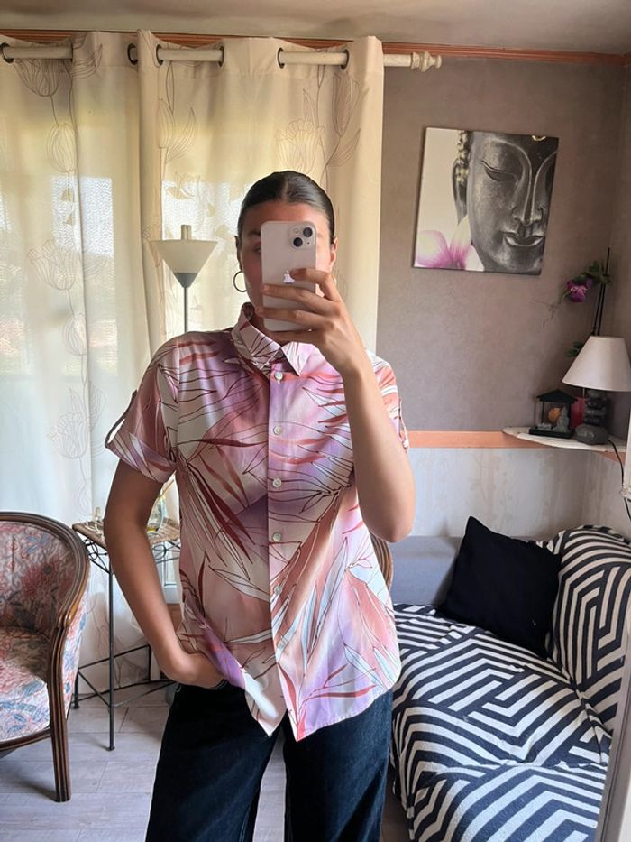 Chemise tropical y2k vintage bohème champêtre country
