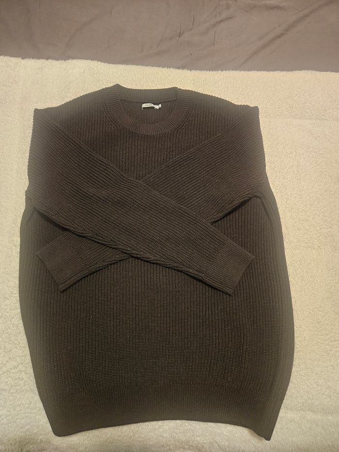 Pull Jules Homme – Maille Côtelée Épaisse – 100% Coton – T. M – Couleur Marron/Chocolat - photo numéro 4