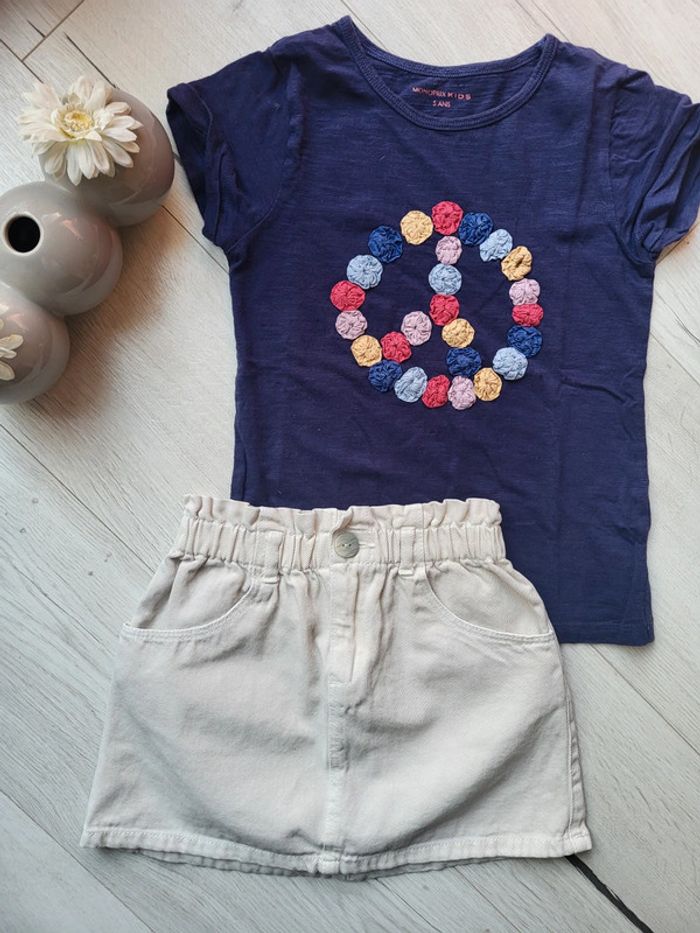 Ensemble 2 pièces été fille 5ans zara monoprix
