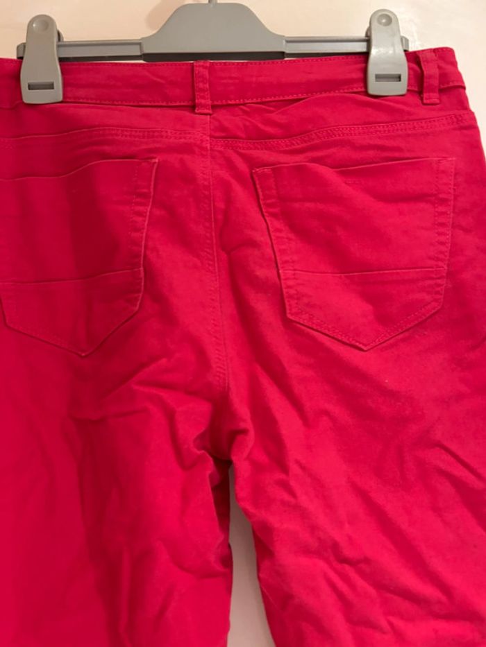 Pantalon slim rose fuchsia GEMO - Taille 40 - photo numéro 3