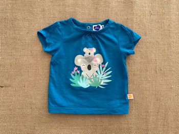 T-shirt manches courte bleu motifs koala 6 Mois Mots d'enfants