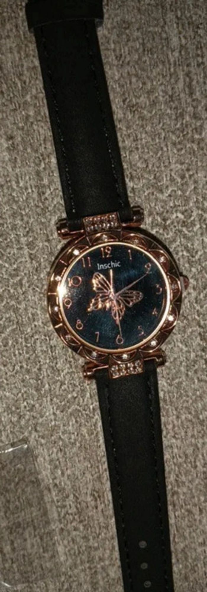 Ensemble parure de 4 bijoux montre boucles d'oreilles collier bracelet thème papillon - photo numéro 2