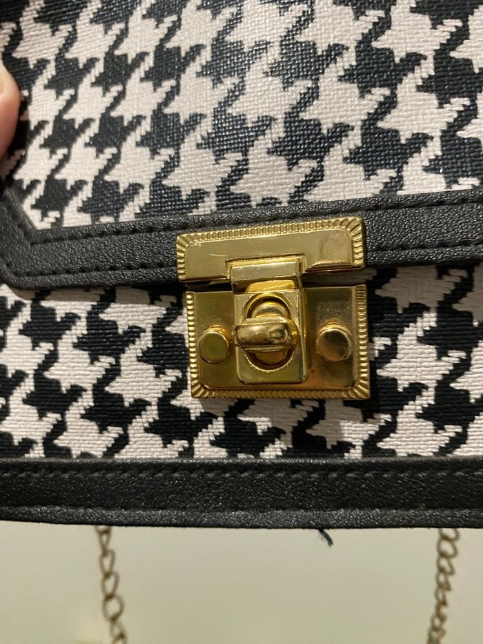 Sac à bandoulière pieds de poule