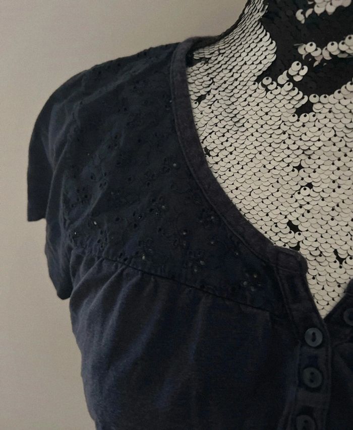 Tee-shirt detail broderie anglaise taille L C&A - photo numéro 2