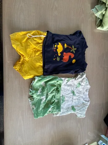 2 ensembles été garçon 12 mois