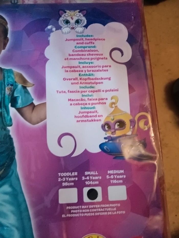 Costume 3 4 ans shine de shimmer and shine nickelodeon pas de vinted go - photo numéro 2