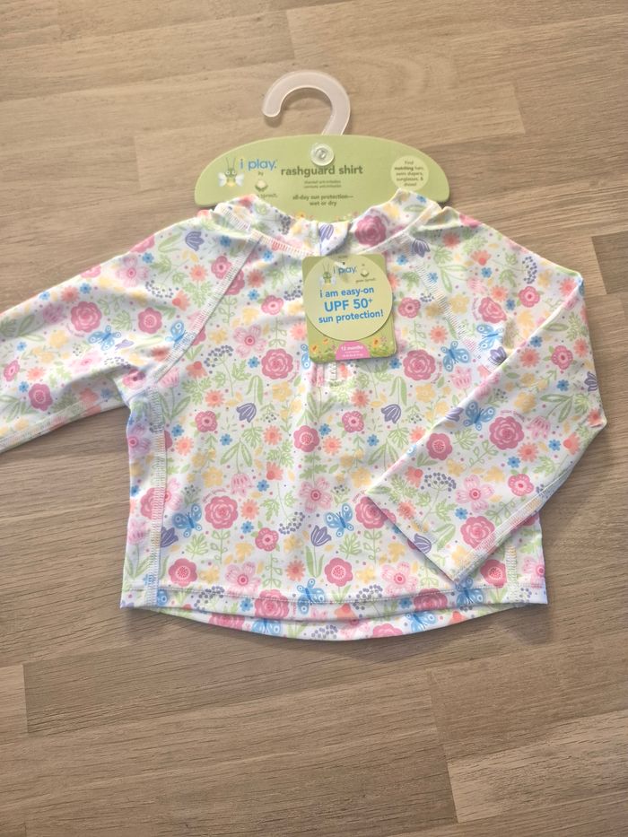 Tee-shirt anti-UV 12 mois iPlay Green Sprouts - photo numéro 1
