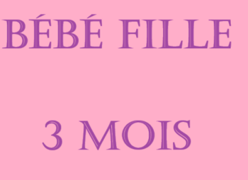 Bébé fille 3 mois