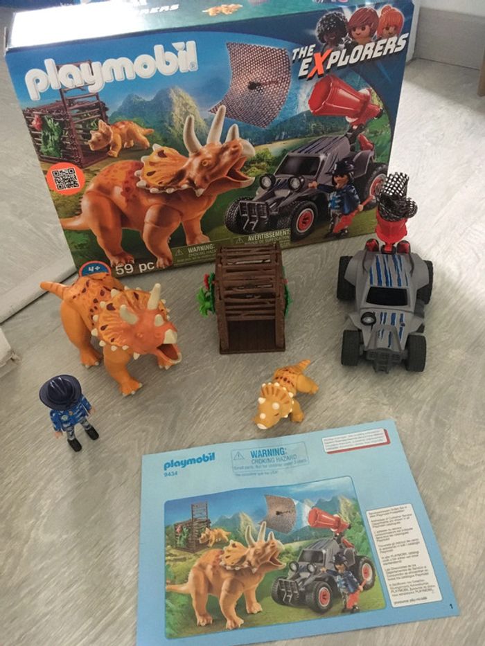 Playmobil 9434 the explorers quad et dinosaure jeu jouet enfant