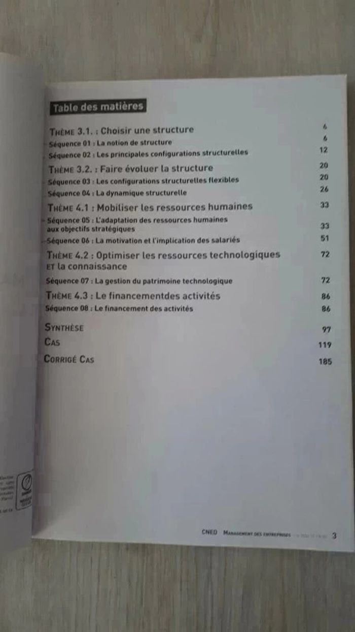 Livret CNED "Management des entreprises 2e année", BTS Tertiaires, DEUG licence L1 L2 L3 - photo numéro 2