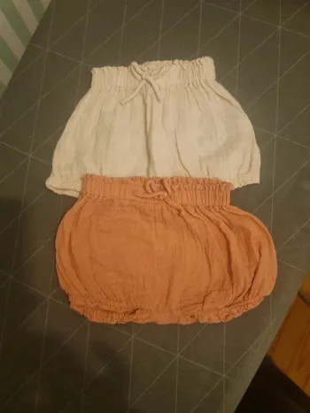 Lot 2 shorts gaze de coton