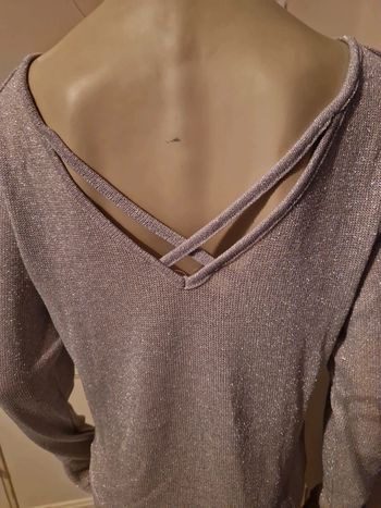 Pull mailles argentés H&M