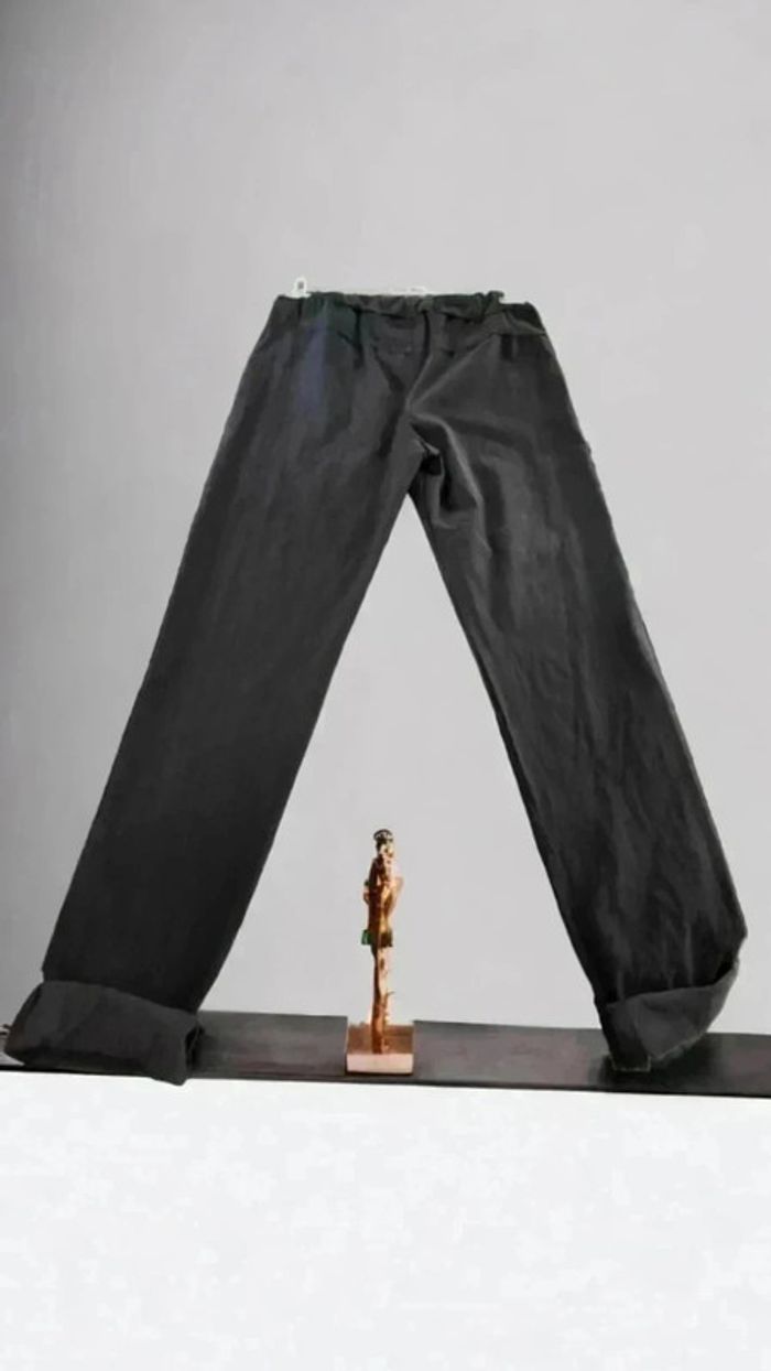 Pantalon style jean avec lacet🌹 taille unique 🌹🌹44/48🌹 - photo numéro 2