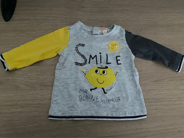 Lot 2 t-shirts manches longues DPAM 6 mois - photo numéro 5