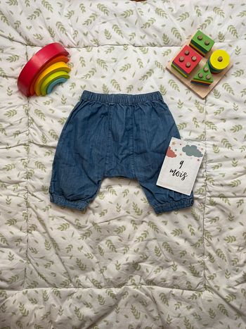 sarouel en jean léger bleu 9 mois vertbaudet