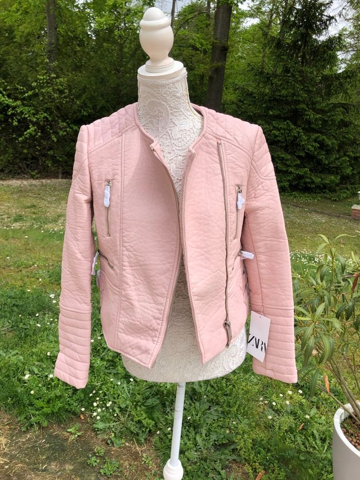 Blouson Zara en simili cuir neuve taille M - photo numéro 2