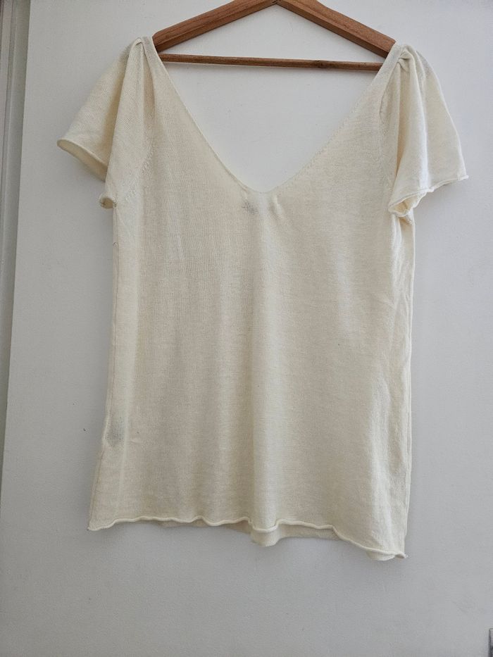 Pull léger manches courtes femme taille L - photo numéro 6