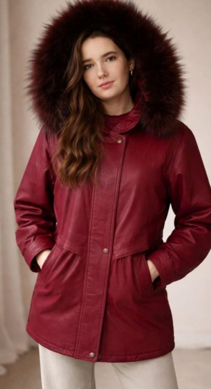 Manteau long en cuir - photo numéro 1