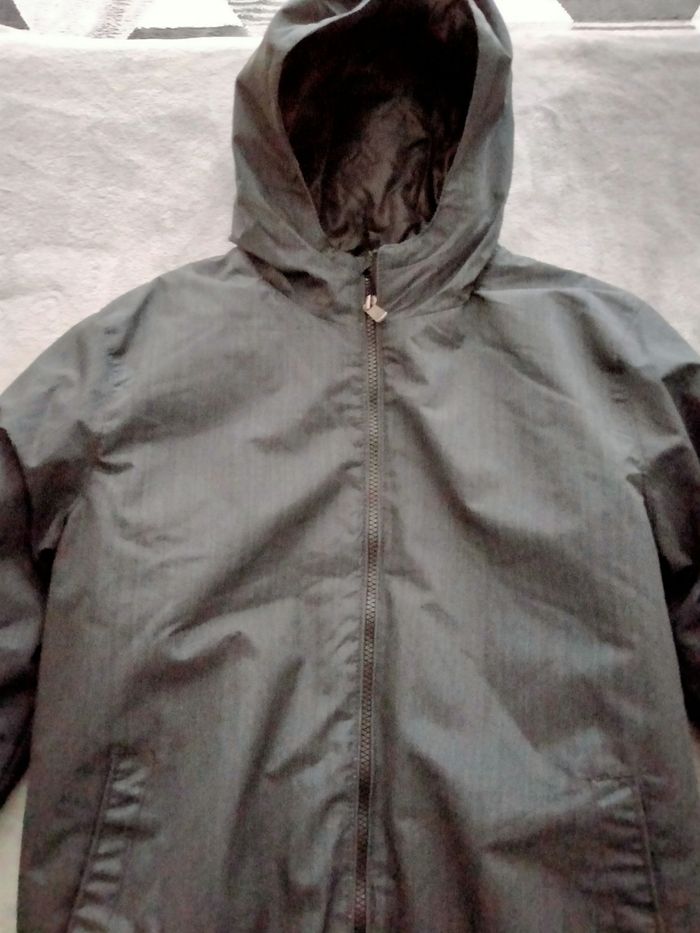 Manteau gris foncé chiné à capuche Firefly - photo numéro 8