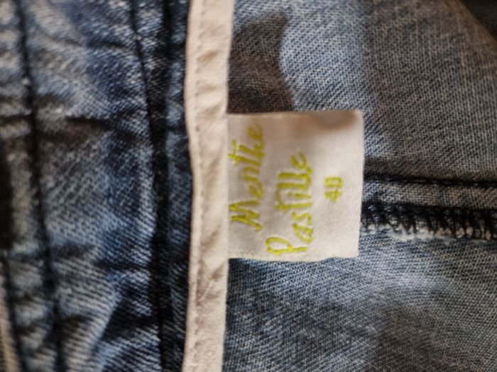 Mini-short en jean Pastille menthe - photo numéro 3