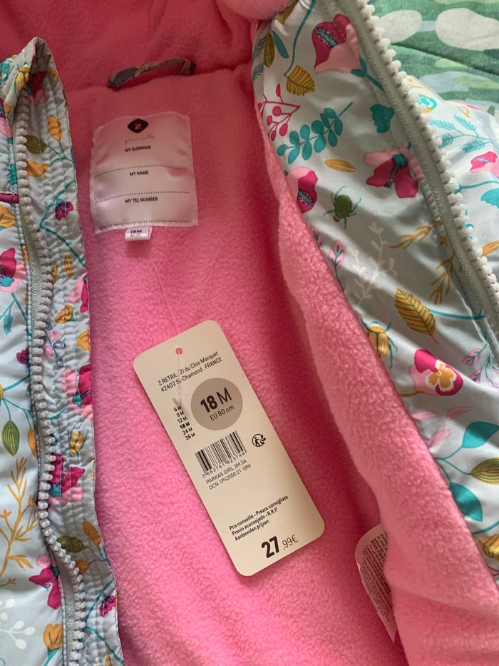 Doudoune bébé 18 mois neuve avec étiquette - photo numéro 2