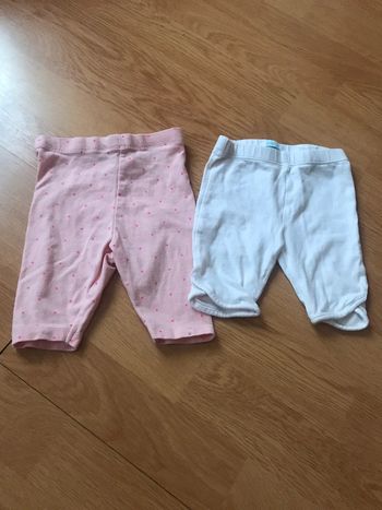 Lot 2 pantacourts kiabi / obaibi 9 mois