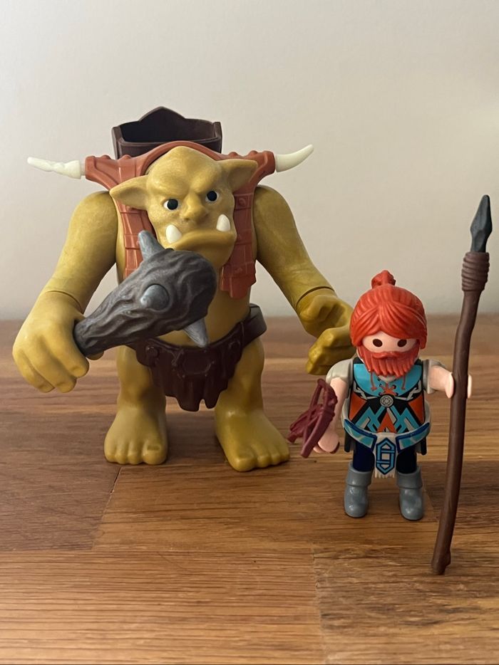 Playmobil Knights 9343 Troll géant et soldat nain - photo numéro 2