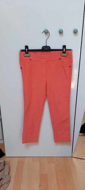 Pantacourt en cotton corail 38