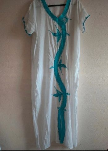 Robe été, orientale blanc et bleu taille Unique