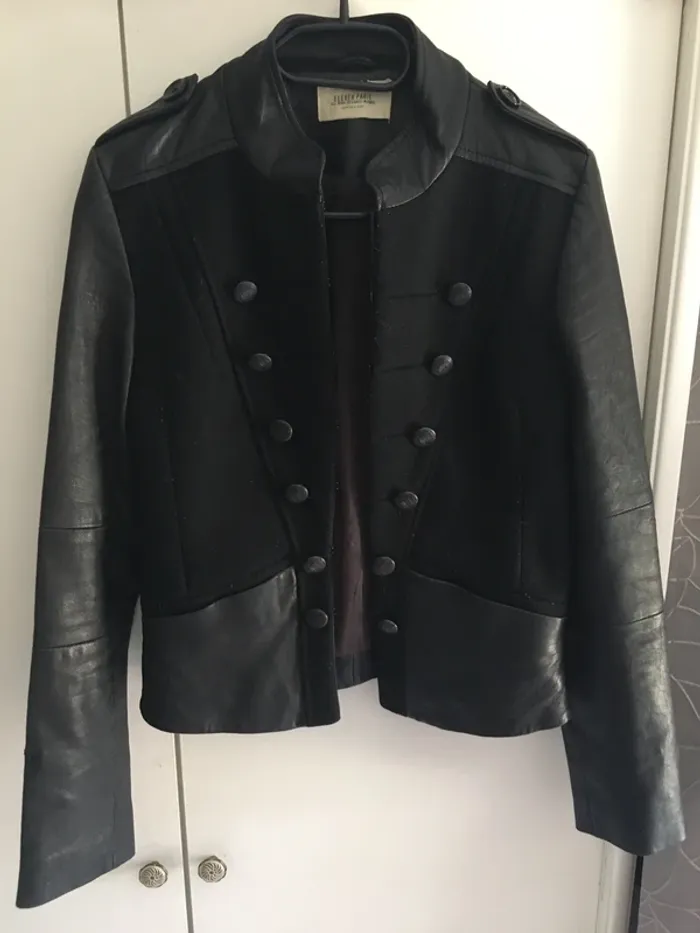 Blouson cuir véritable Eleven Paris