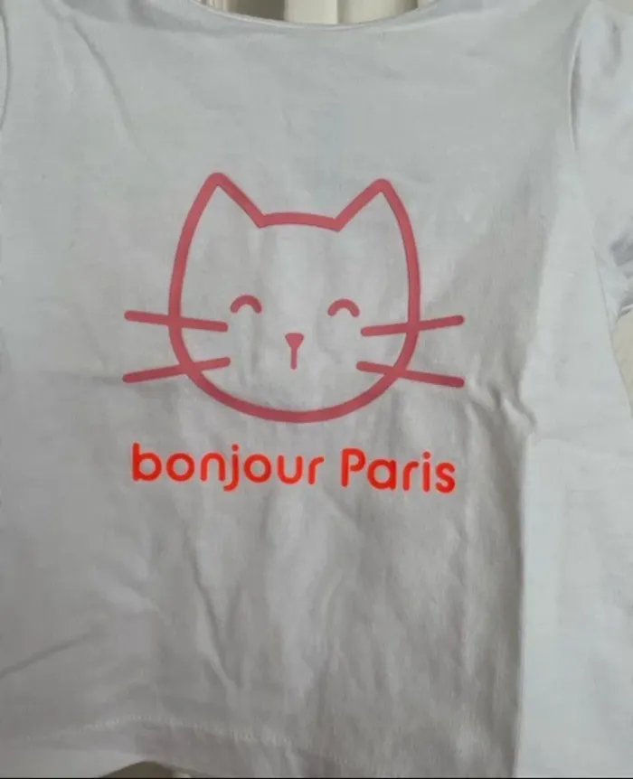 T-shirt  en coton jacadi bébé fille - photo numéro 2