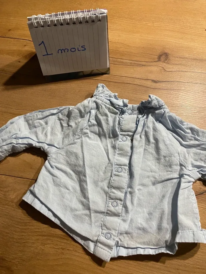 Chemise manches longues 1 mois - photo numéro 2