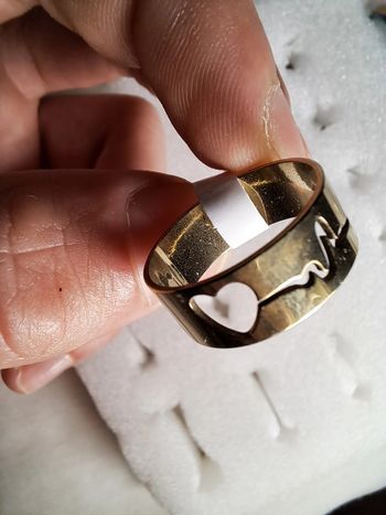 Bague acier inoxydable silhouette