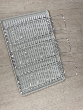 Égouttoir à vaisselle avec plateau – supports métalliques